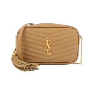 Saint Laurent Roux Calf Lou Shoulder Bag Natural Dark